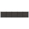 vidaXL Set di Recinzione 5 pz 872 x 186 cm WPC e Alluminio Nero