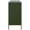 vidaXL Credenza Verde Oliva 100,5x39x79 cm in Acciaio