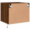 vidaXL Comodini a Parete con luci LED 2 pz Rovere Marrone
