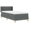 vidaXL <strong>Letto a Molle< / strong> Grigio scuro 80 x 200 cm Tessuto