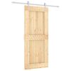 vidaXL Porta scorrevole Naturale e Bianco 90 x 210 cm
