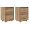 vidaXL Comodini 2 pz Rovere artigianale 30,5 x 30 x 43 cm