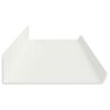 vidaXL Mensola sospesa 2 pcs Bianco 100 x 9 x 2,5 cm Acciaio