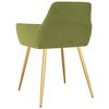 vidaXL Sedie da Pranzo 4 pz Verde Chiaro in Velluto