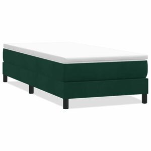 vidaXL Giroletto a Molle senza Materasso Verde Scuro 80x210 cm Velluto