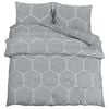 vidaXL Set Copripiumino Grigio 240x220 cm in Cotone