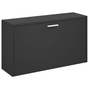 vidaXL Panca Scarpiera Nera 80x24x45 cm in Legno Massello di Argilla