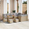 vidaXL Set Divano da Giardino con cuscino 13 pcs beige e grigio chiaro