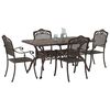 vidaXL Set da Pranzo per Giardino 5 pcs Bronzo Alluminio