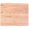 vidaXL Piano Tavolo Marrone Chiaro 60x50x(2-4) cm Rovere Non Trattato