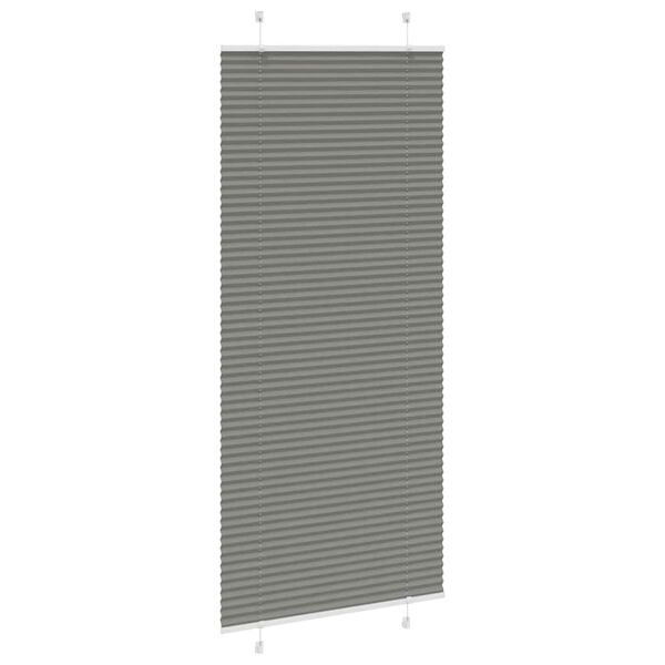 vidaXL Tenda Plissettata Antracite 95x200 cm Larghezza Tessuto 94,4 cm