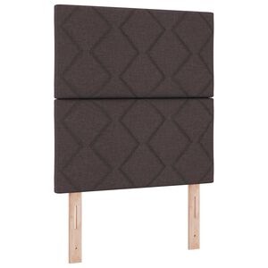 vidaXL Letto a Sorgente LED Marrone Scuro 80 x 200 cm Tessuto