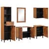 vidaXL Set da Bagno 5 pz Acacia Marrone Winish Legno di mango massello