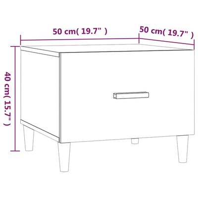 vidaXL Tavolini da Salotto 2 pz Neri 50x50x40 cm in Legno Multistrato