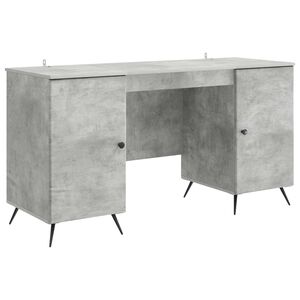 vidaXL Scrivania Grigio Cemento 142,5 x 50 x 75 cm