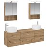 vidaXL Set di mobili per il bagno 5 pz Rovere Artigianale