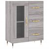 vidaXL Credenza Grigio Sonoma 69,5x34x180 cm in Legno Multistrato