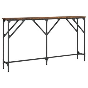 vidaXL Tavolo Consolle Rovere Fumo 140x23x75 cm in Legno Multistrato