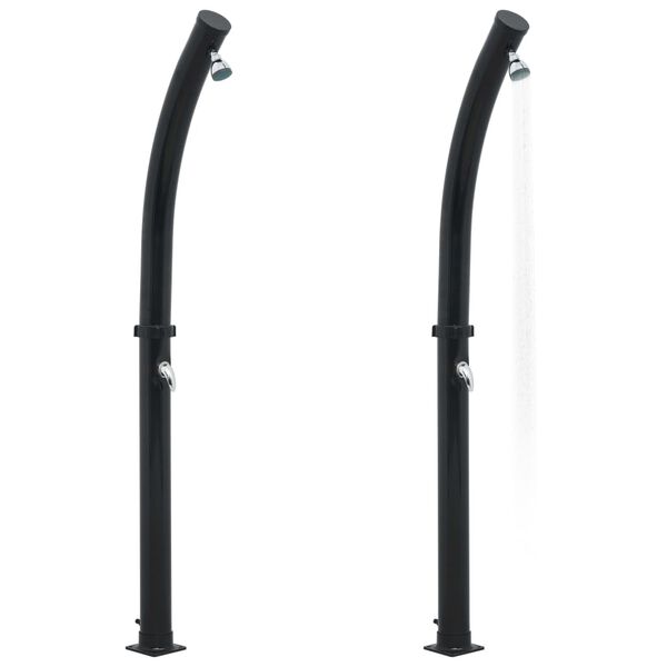 vidaXL Doccia ad Energia Solare Nera 214 cm 20 L