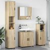 vidaXL Set di mobili per il bagno con porta 4 pcs Rovere Sonoma