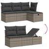 vidaXL Set Divani da Giardino 7 pz con Cuscini Grigio in Polyrattan