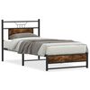 vidaXL Giroletto senza Materasso Rovere Fumo 80x200 cm in Truciolato