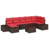 vidaXL Set di divani 5 pz polyrattan