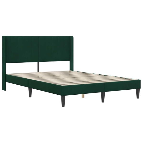 vidaXL Struttura del letto Verde Scuro 120 x 190 cm Velluto