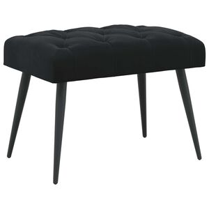 vidaXL Panchina con bottoni imbottiti Nero 60 x 40 x 45 cm Velluto