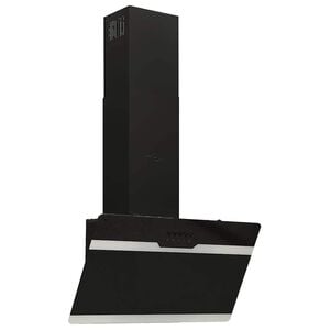 vidaXL Cappa a Parete 60 cm in Acciaio e Vetro Temperato Nero