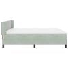 vidaXL Letto a molle Grigio chiaro 200 x 180 cm Poliestere