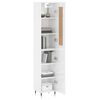vidaXL Credenza 34,5x34x180 cm in Legno Multistrato Bianco Lucido