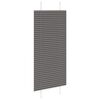 vidaXL Tenda Plissettata Nera 55x150 cm Larghezza Tessuto 54,4 cm