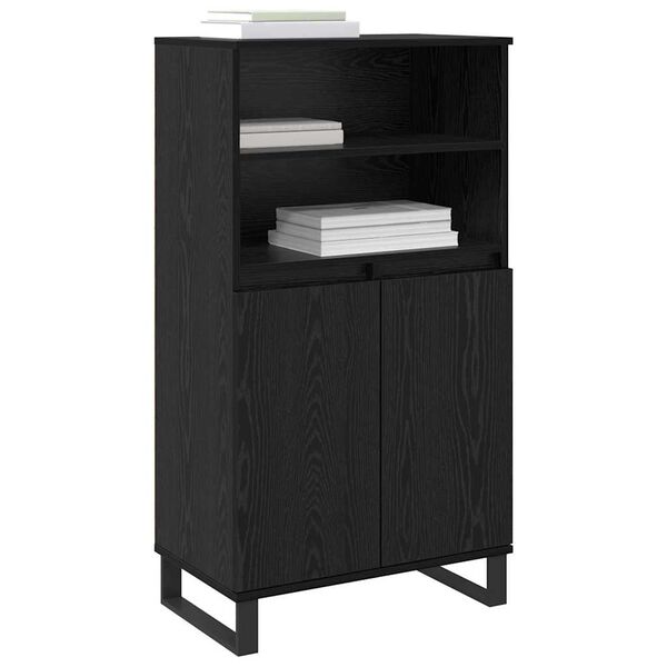 vidaXL Credenza Nero 60 x 36 x 110 cm Legno multistrato