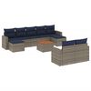 vidaXL Set Divani da Giardino 10 pz con Cuscini Grigio in Polyrattan