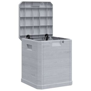vidaXL Baule da Giardino 90 L Grigio Chiaro