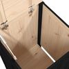 vidaXL Contenitore per Bucato Nero 44x44x76 cm Legno Massello Pino