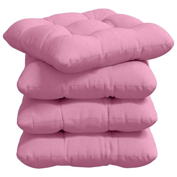 vidaXL Cuscini per Seduta 4 pcs Rosa 40 x 40 x 12 cm Tessuto