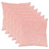 vidaXL Federa 6 pz HEERLEN Rosa 80 x 80 cm Pelliccia di Coniglio Finta