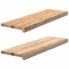 vidaXL Gradini 2 pz 80x25x2 cm in Rovere Massello Non Trattato
