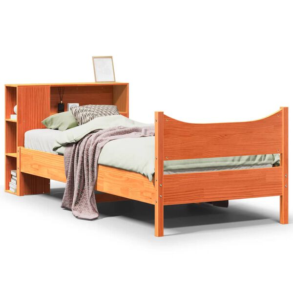 vidaXL Letto senza Materasso Marrone Cera 75x190 cm in Legno di Pino