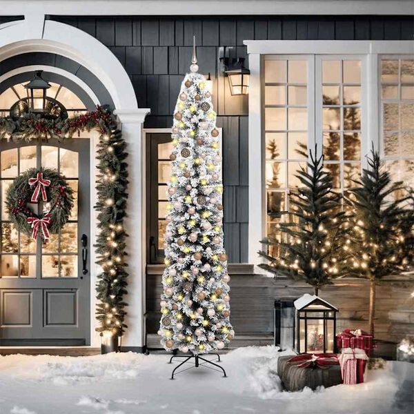 vidaXL Albero di Natale artificiale con 300 LED Verde 210 cm