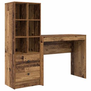 vidaXL Scrivania Legno vecchio 135,5 x 40 x 127 cm 2 pz