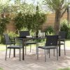 vidaXL Set da Pranzo per Giardino 5 pcs Nero e Grigio Chiaro