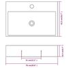 vidaXL Lavandino con Foro Rubinetto in Ceramica Bianca 76x42,5x14,5 cm