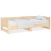 vidaXL Dormeuse Estraibile in Legno Massello di Pino 2x(90x190) cm