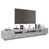 vidaXL Mobile Porta TV con Luci LED Grigio Cemento 260x35x40 cm