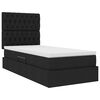 vidaXL Letto con contenitore e LED Nero 100 x 200 cm Poliestere