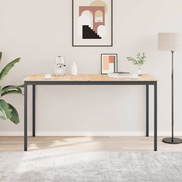 vidaXL Tavolo da bar Naturale 110 x 55 x 105 cm Pino massello