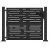 vidaXL Cancello da giardino con blocco Nero 110 x 105 cm